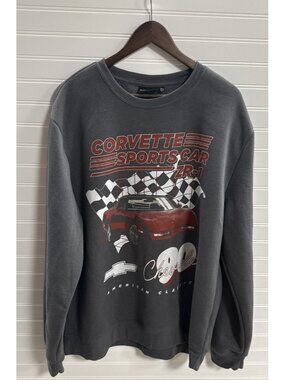 Chemistry Retro Style ‘90 CHEVROLET Corvette ZR-1 Crewneck Sweater Gray XL